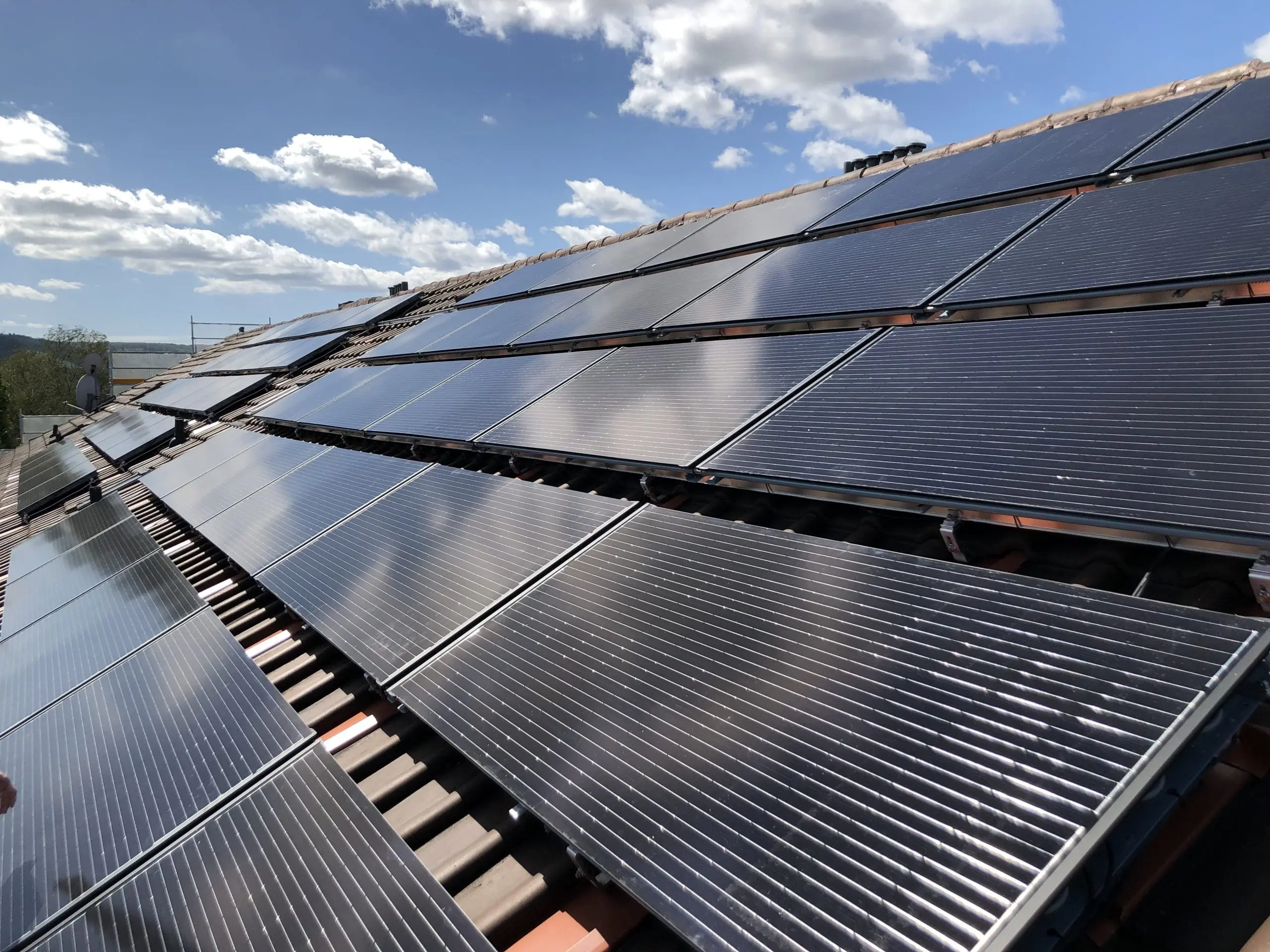 SOLINK heat pump collectors on a house roof